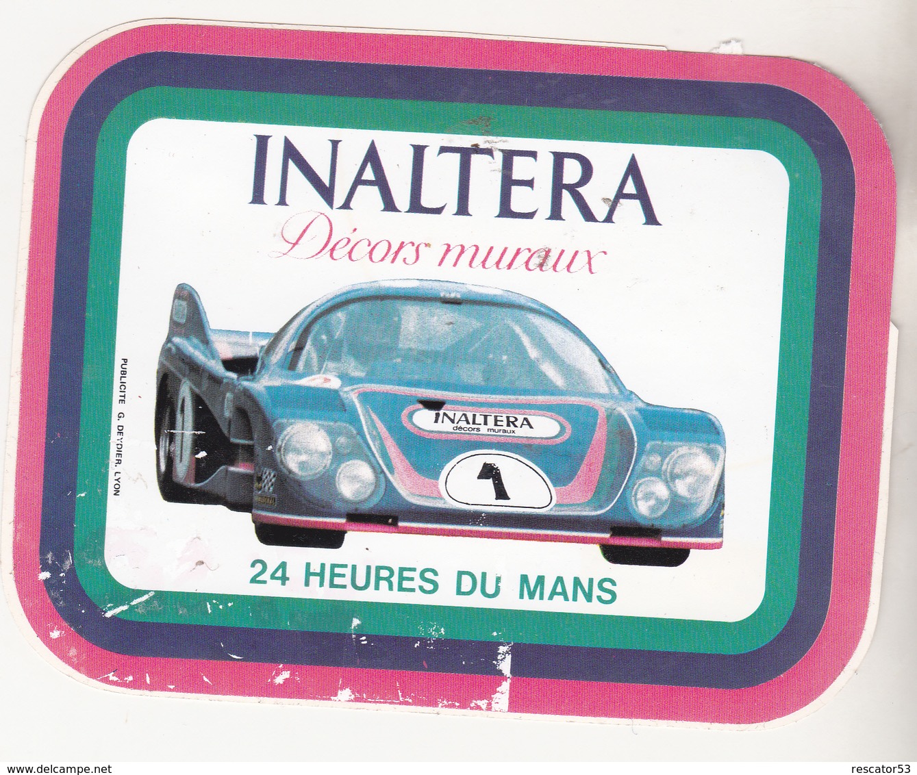 Rare Autocollant Inaltera 24 Heures Du Mans Années 70 - Bekleidung, Souvenirs Und Sonstige