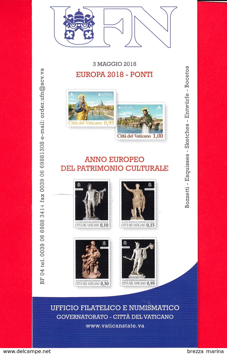 Nuovo - VATICANO - 2018 - Bollettino Ufficiale - Europa - Patrimonio Culturale - BF 4 - Cartas & Documentos