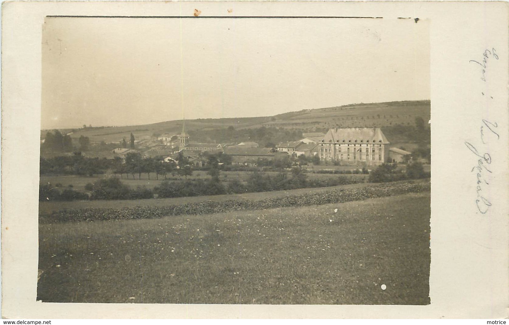 ESNES - Vue Générale, église Et Château, Carte Photo En 1915. - Otros & Sin Clasificación