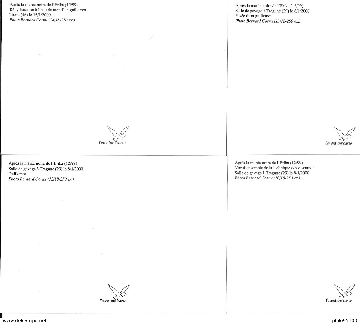 Série de 18 cartes .Après la marée noire de l'Erika (12:99) 250 ex.