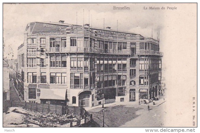 3726119Bruxelles, La Maison Du Peuple (poststempel 1904)(zie Achterkant-voir Verso) - Autres & Non Classés