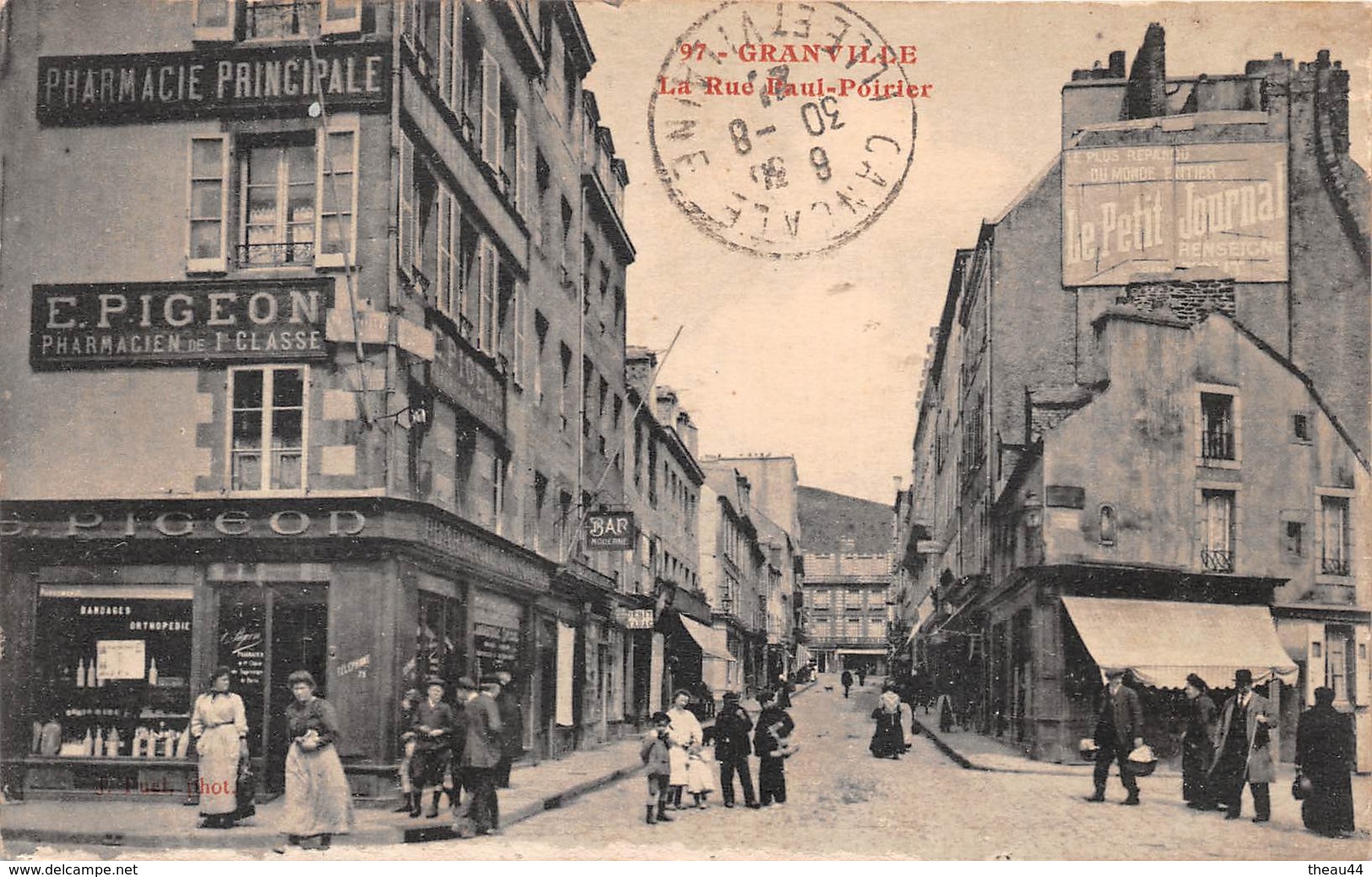 ¤¤  -  GRANVILLE   -  La Rue Paul-Poirier   -  Pharmacie Principale " E. PIGEON "   -  ¤¤ - Granville