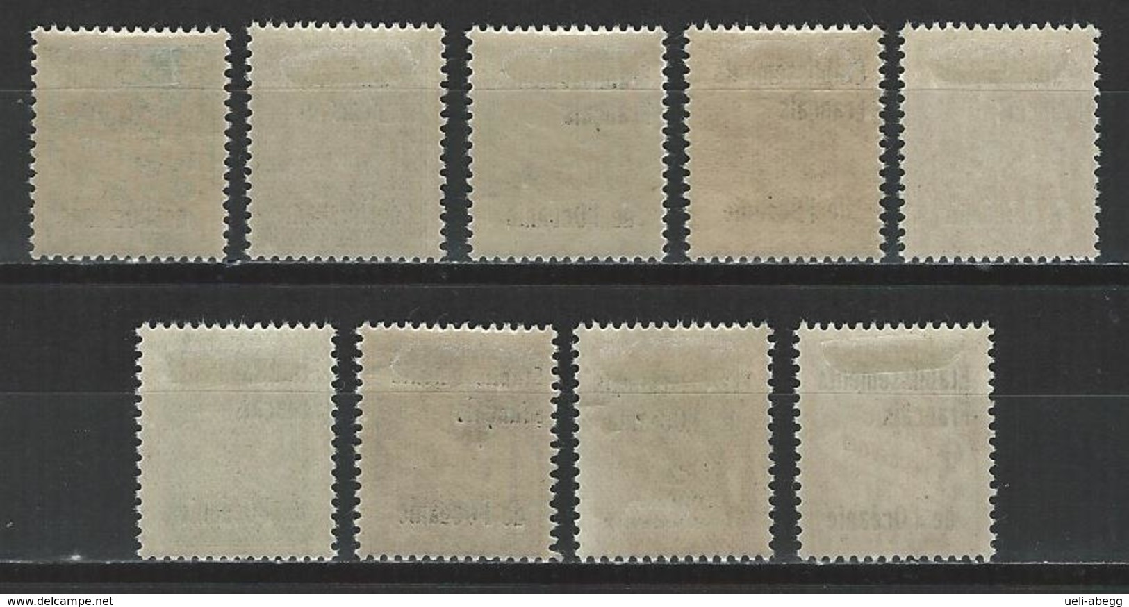 Océanie Yv. 1-9, Mi 1-9 * - Timbres-taxe