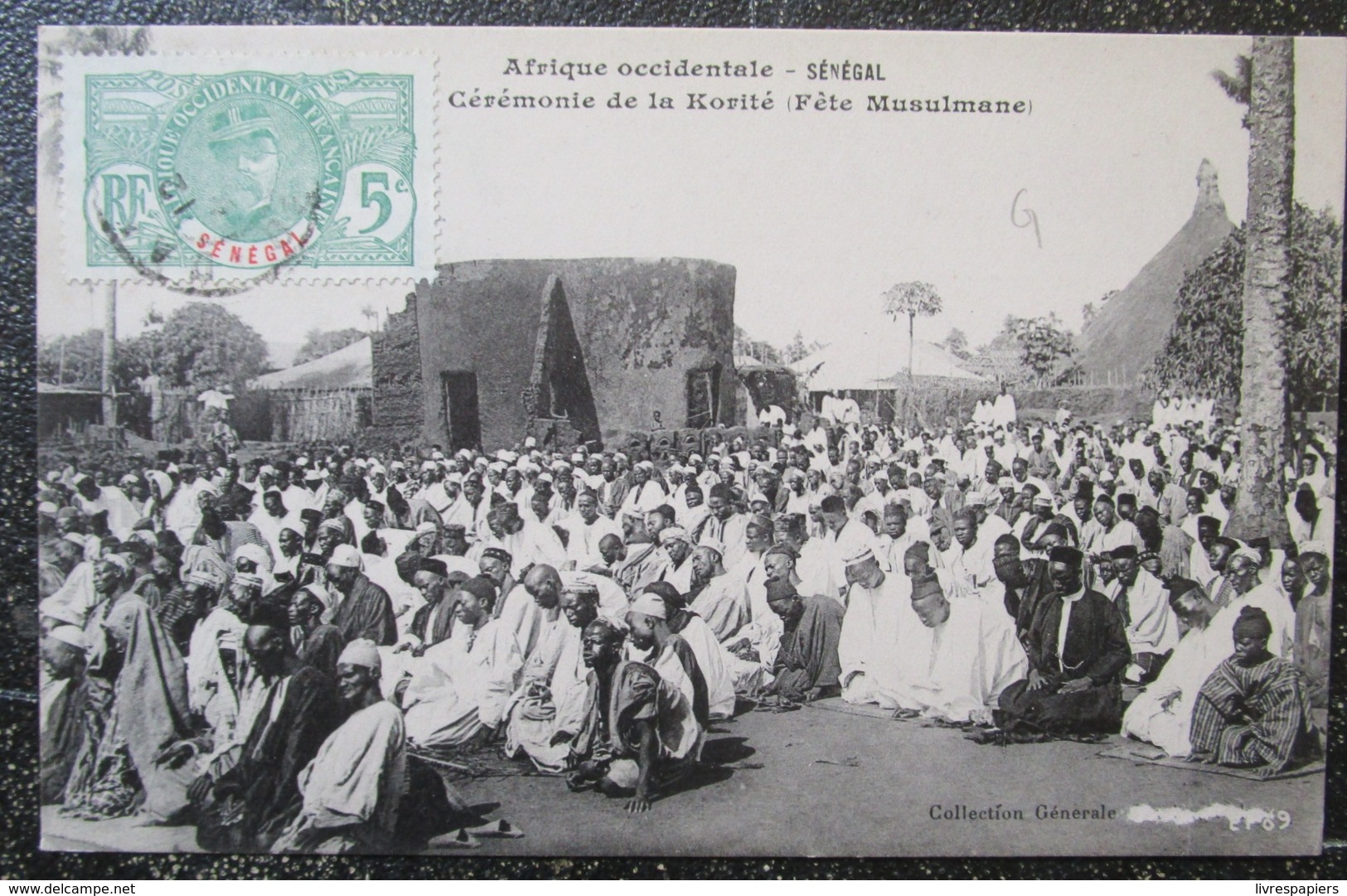 Senegal Ceremonie Korité Cpa Timbrée - Sénégal