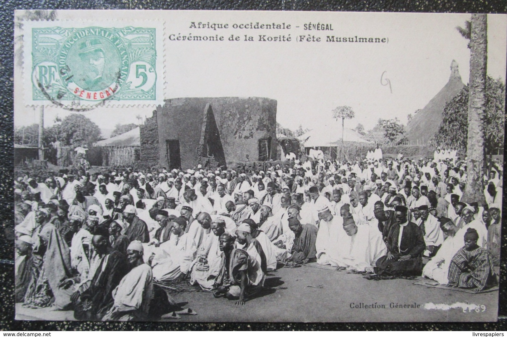 Senegal Ceremonie Korité Cpa Timbrée - Senegal