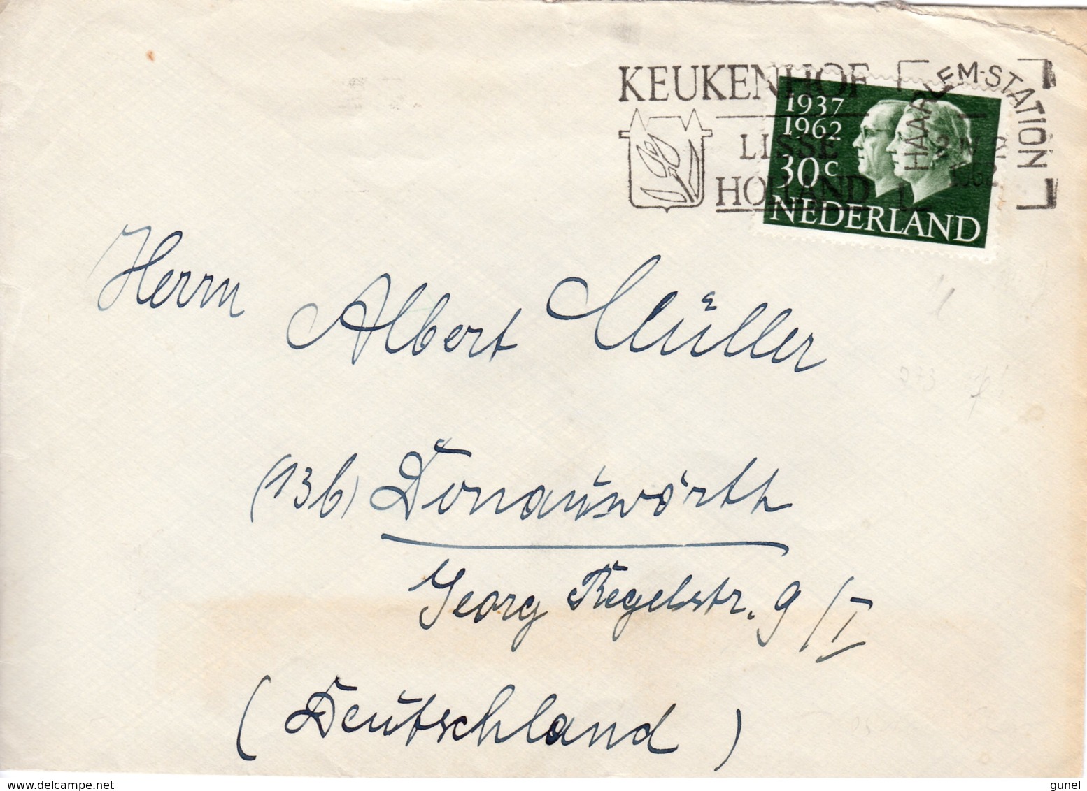 2.IX.1962 Brief Bloemendaal Via Haarlem Naar Donauwörth - Covers & Documents