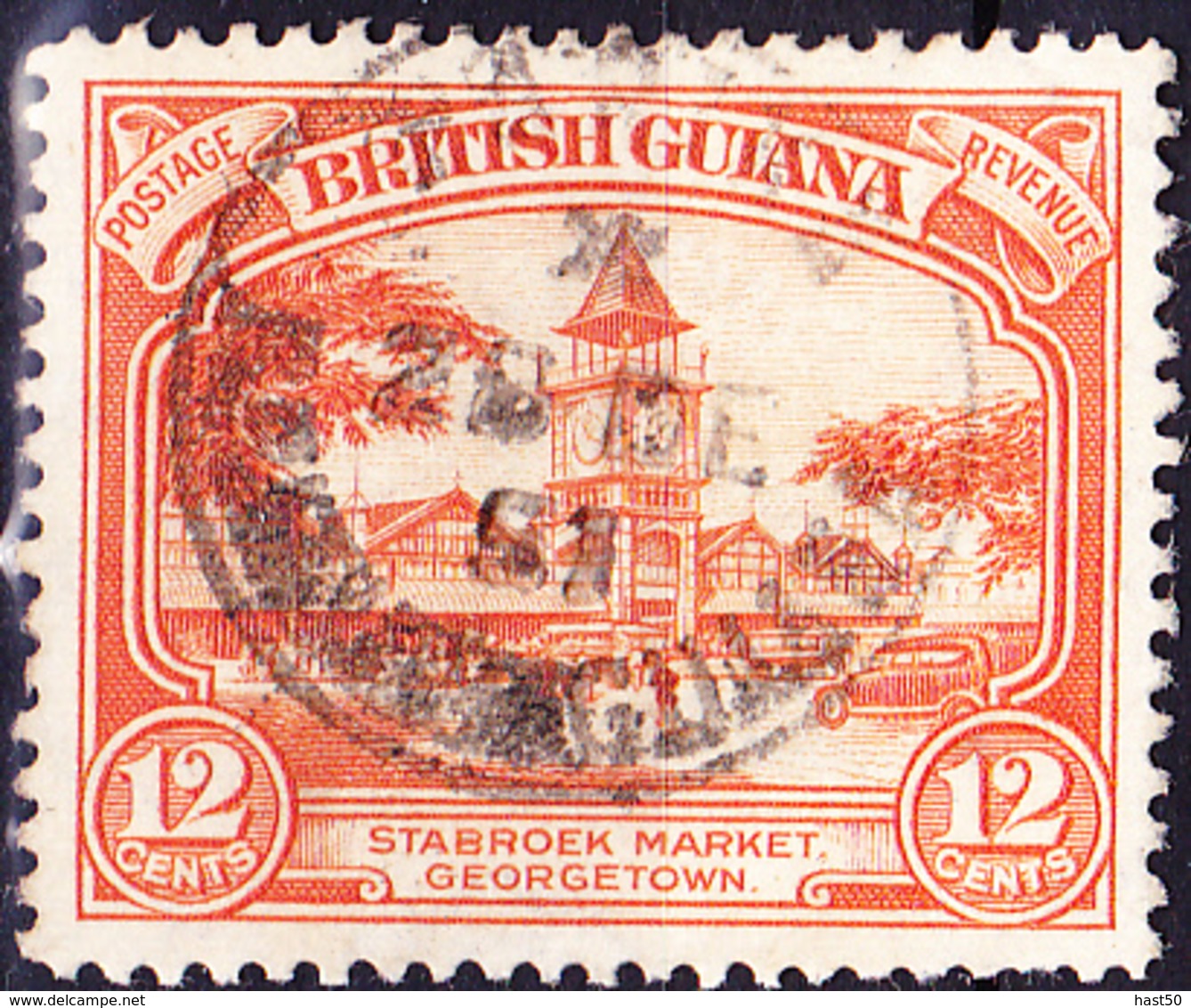 Britisch-Guayana - Georgetown, Stabroek-Markt (MiNr: 161) 1934 - Gest Used Obl - British Guiana (...-1966)