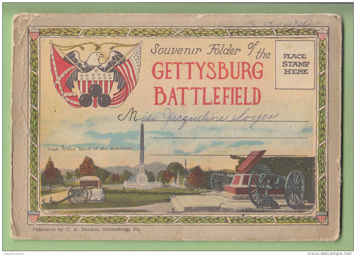 GETTYSBURG Battlefield : Souvenir Folder. Carnet Postal Avec De Nombreuses Vues. 5 Scans. - Autres & Non Classés