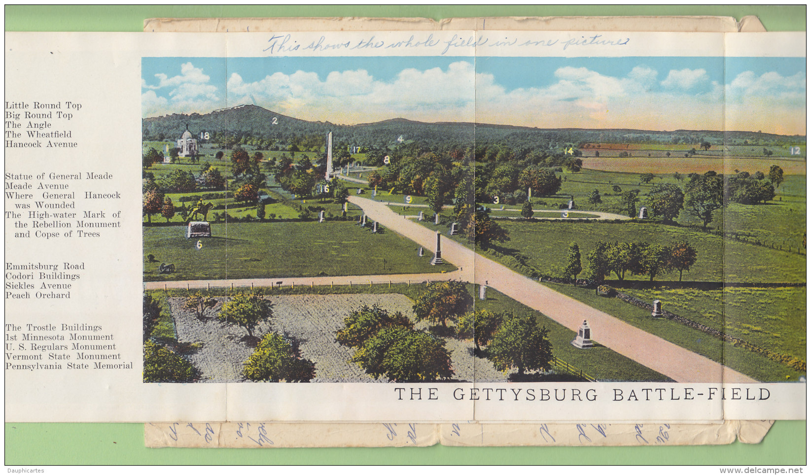 GETTYSBURG Battlefield : Souvenir Folder. Carnet Postal Avec De Nombreuses Vues. 5 Scans. - Autres & Non Classés