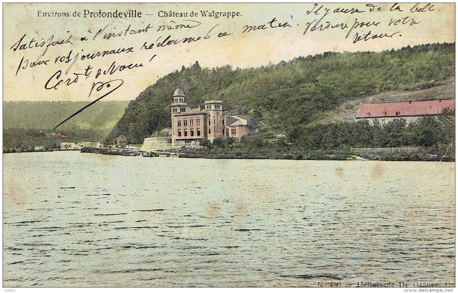 Environs De Profondeville Chateau De Walgrappe Couleur De Graeve 1908 - Profondeville