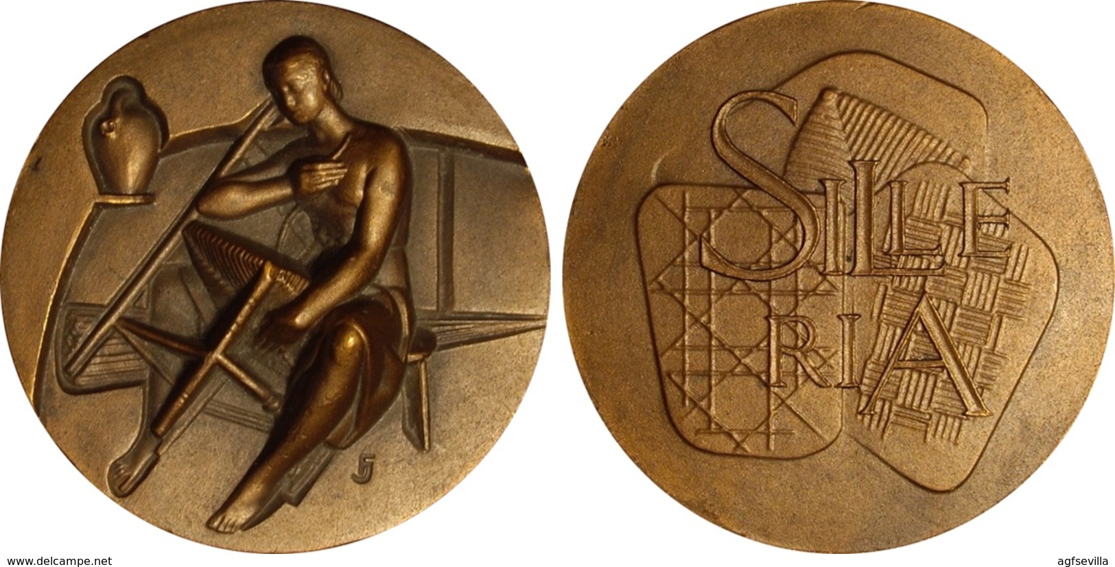 ESPAÑA. MEDALLA DE LA F.N.M.T. DE LA SERIE OFICIOS TITULADA SILLERÍA. 1.957. ESPAGNE. SPAIN MEDAL - Profesionales/De Sociedad