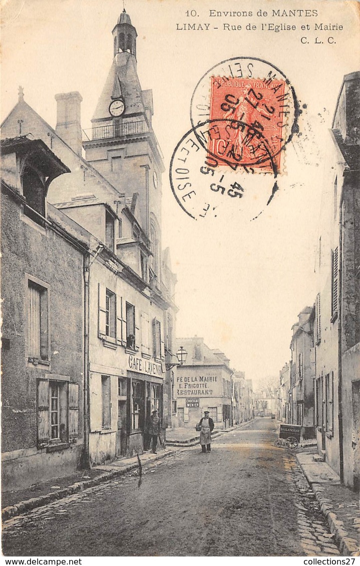 78-LIMAY- RUE DE L'EGLISE ET MAIRIE - Limay