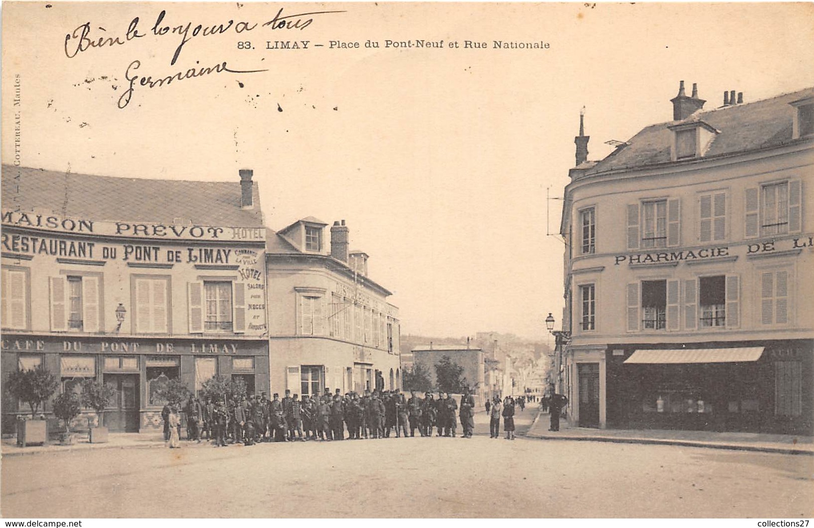 78-LIMAY-PLACE DU PONT-NEUF ET  RUE NATIONALE - Limay