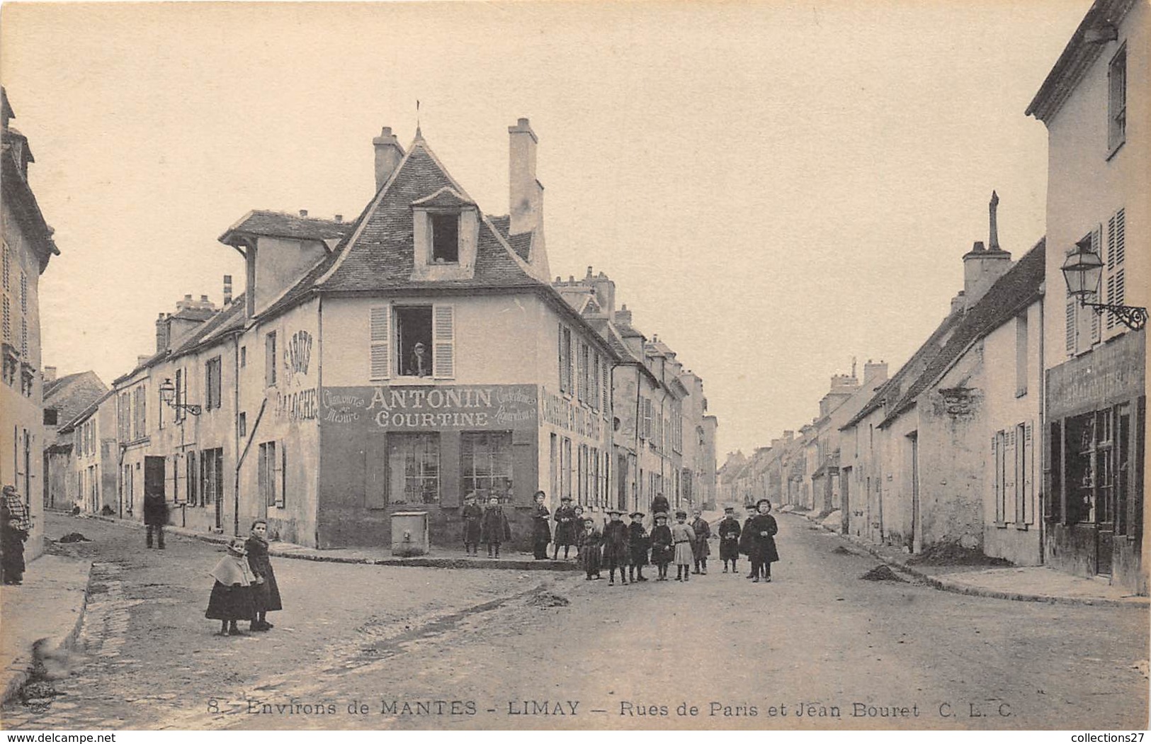 78-LIMAY-RUES DE PARIS ET JEAN BOURET - Limay