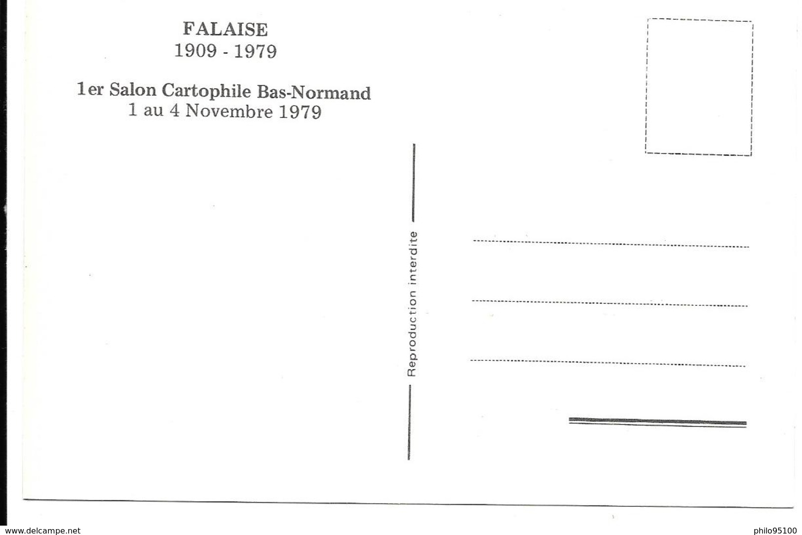 Salon Cartophile FALAISE.1979 - Collector Fairs & Bourses