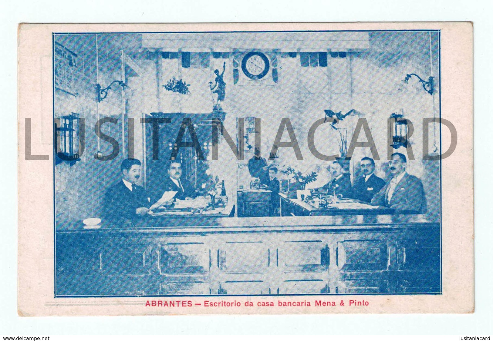 ABRANTES - Escritório Da Casa Bancária Mena & Pinto.  Carte Postale - Santarem