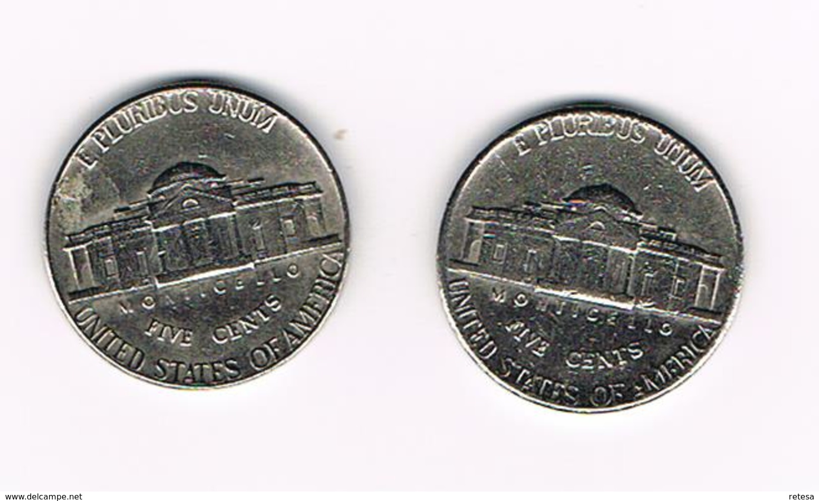 U.S.A.  2 X 5 CENTS  JEFFERSON  1973 + 1973 D - 1938-…: Jefferson