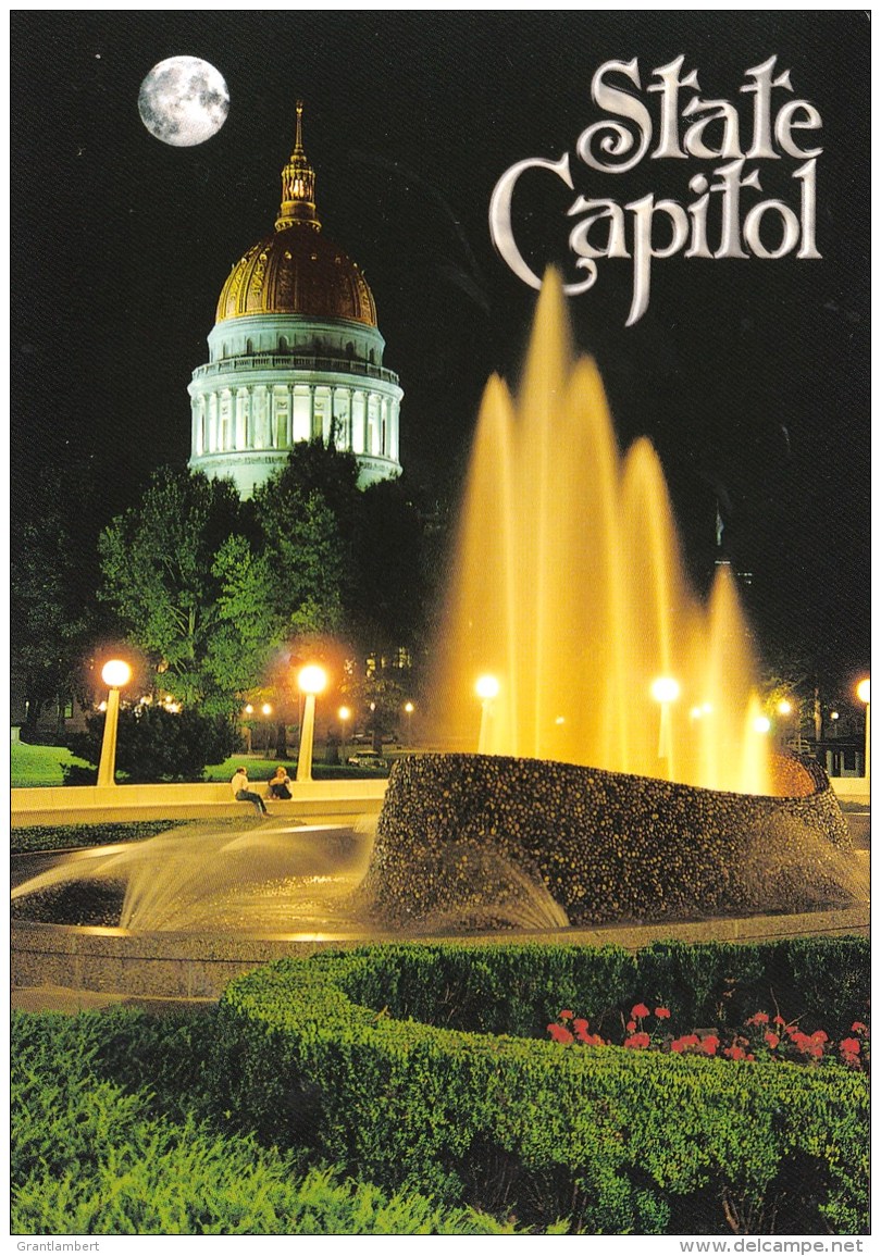 The State Capitol At Night, Charleston, West Virginia, USA Unused - - - Charleston