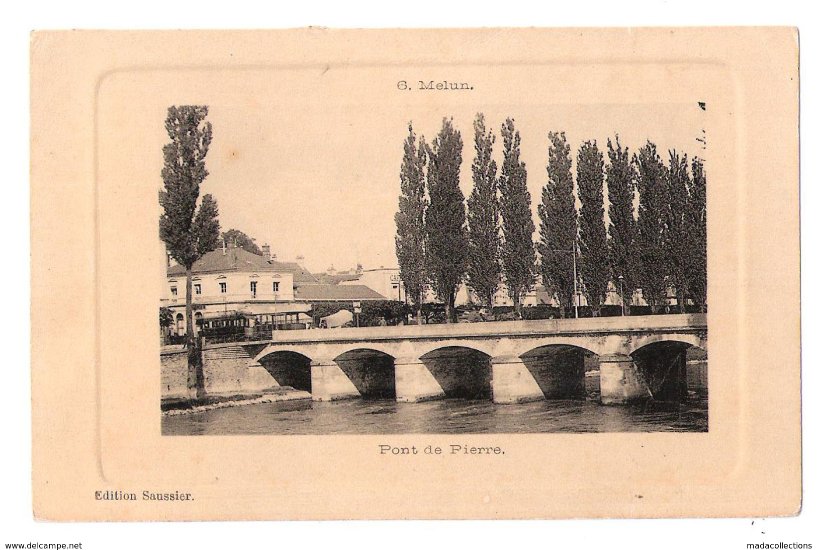 Melun (77 - Seine Et Marne) Pont De Pierre - Militaria - Cachet Centre De TSF De Cesson (77) - Melun