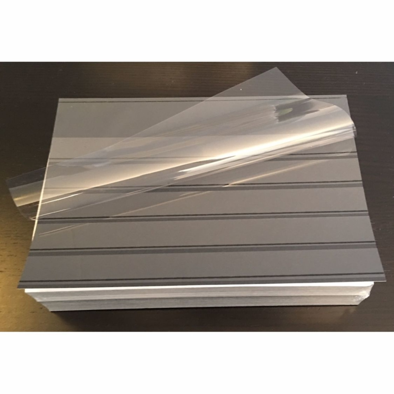 Stock Cards Pack Of 100 / 210 X 148mm (A5) / 5 Crystal Clear Strips + Protective Flap - Klasseerkaarten