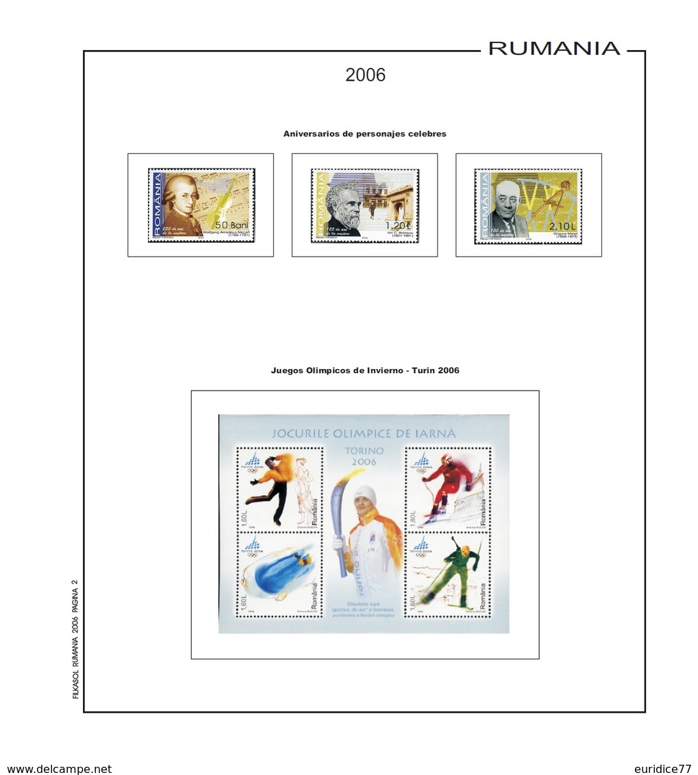 Suplemento Filkasol RUMANIA 2006-2010 - Montado Con Filoestuches HAWID Transparentes - Pre-Impresas