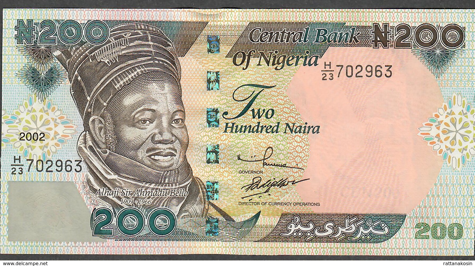 NIGERIA P29a 200 NAIRA  2002 FIRST DATE RARE UNC. - Nigeria