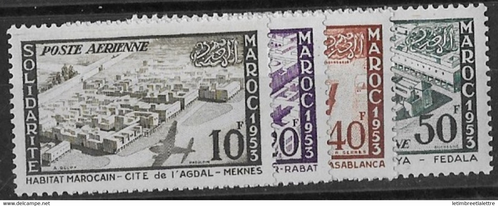 ⭐ Maroc - Poste Aérienne - YT N° 94 à 97 ** - Neuf Sans Charnière - 1954 ⭐ - Luftpost