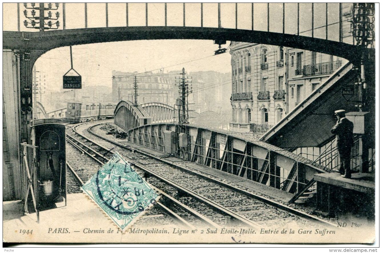 N°62533 -cpa Paris -métropolitain Ligne N°2- - Metropolitana