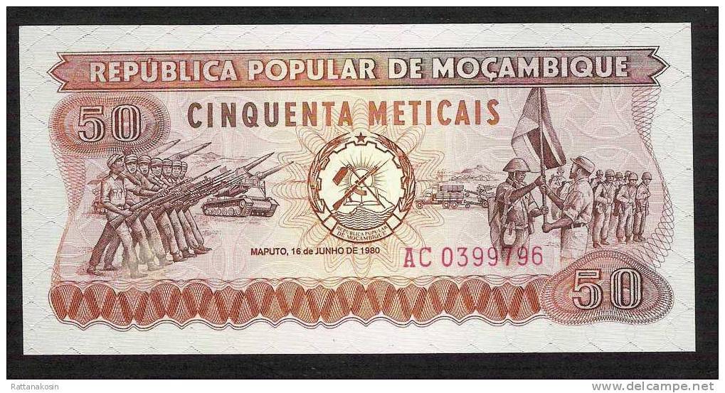 MOZAMBIQUE P125  50 METICAIS 1980 #AC    UNC. - Moçambique