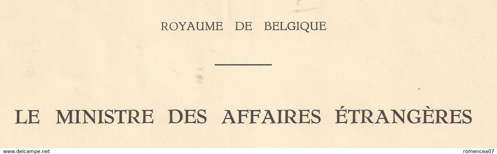 ROYAUME De BELGIQUE - AUTORISATION Au PORT De La LEGION D'HONNEUR - Ambassade à Paris - 5 Janvier 1962 - A Voir ! - Documents Historiques