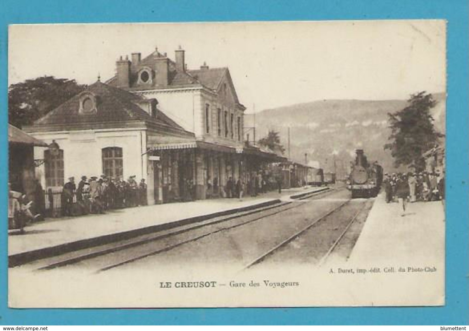 CPA Chemin De Fer Arrivée D'un Train En Gare LE CREUSOT  71 - Le Creusot