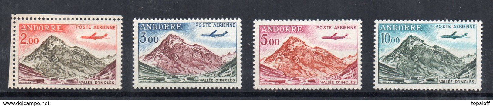 ANDORRE  PA N°5 à 8 Neufs Charniere - Airmail