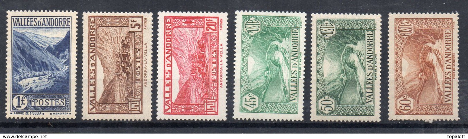 ANDORRE  N°39-43-45-63-65-67 Neufs Charniere - Unused Stamps