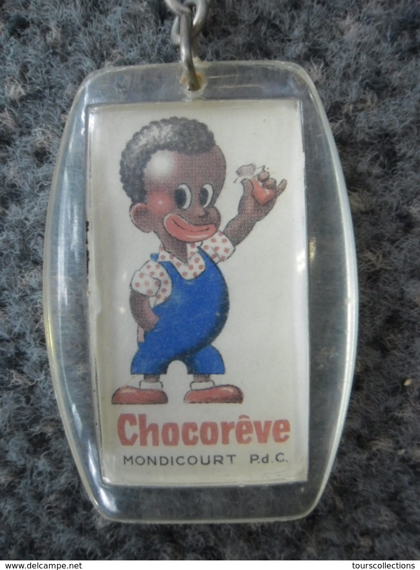 1 PORTE CLEFS CHOCOLAT Au Lait Noisettes CHOCOREVE MONDICOURT P.D.C (62) @ Vers 1965 - Portachiavi