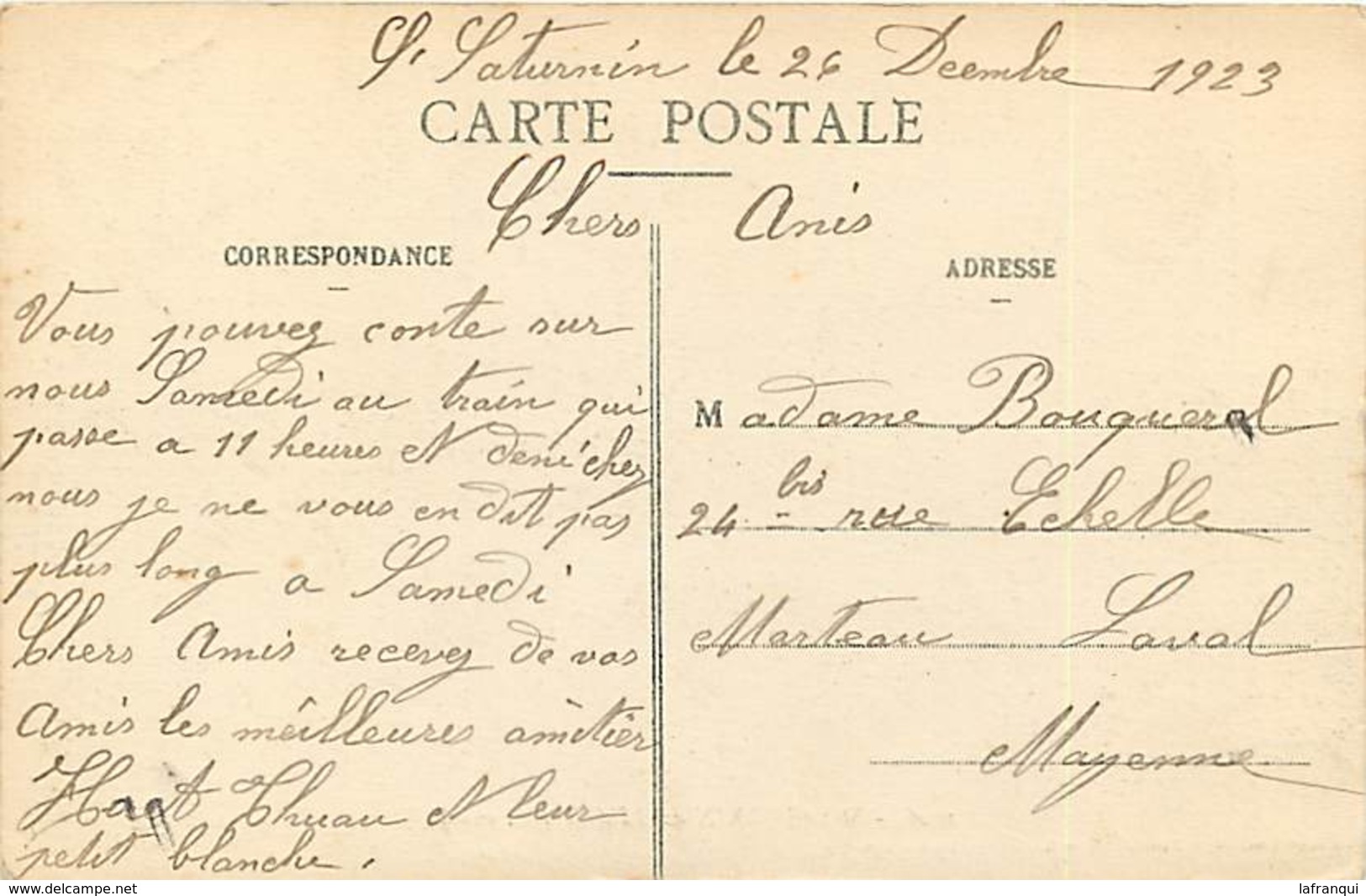 Ref 194- Mayenne - Saint Saturnin Du Limet - St Saturnin Du Limet  - Carte Bon Etat  - - Autres & Non Classés