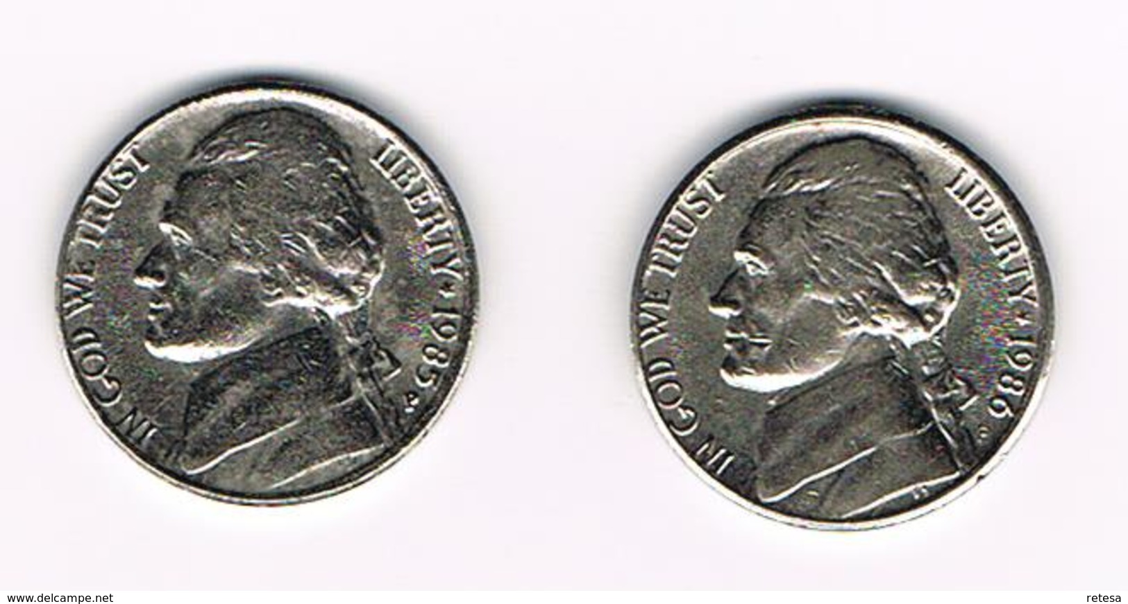 U.S.A.  2 X 5 CENTS  JEFFERSON  1985/86 P - 1938-…: Jefferson