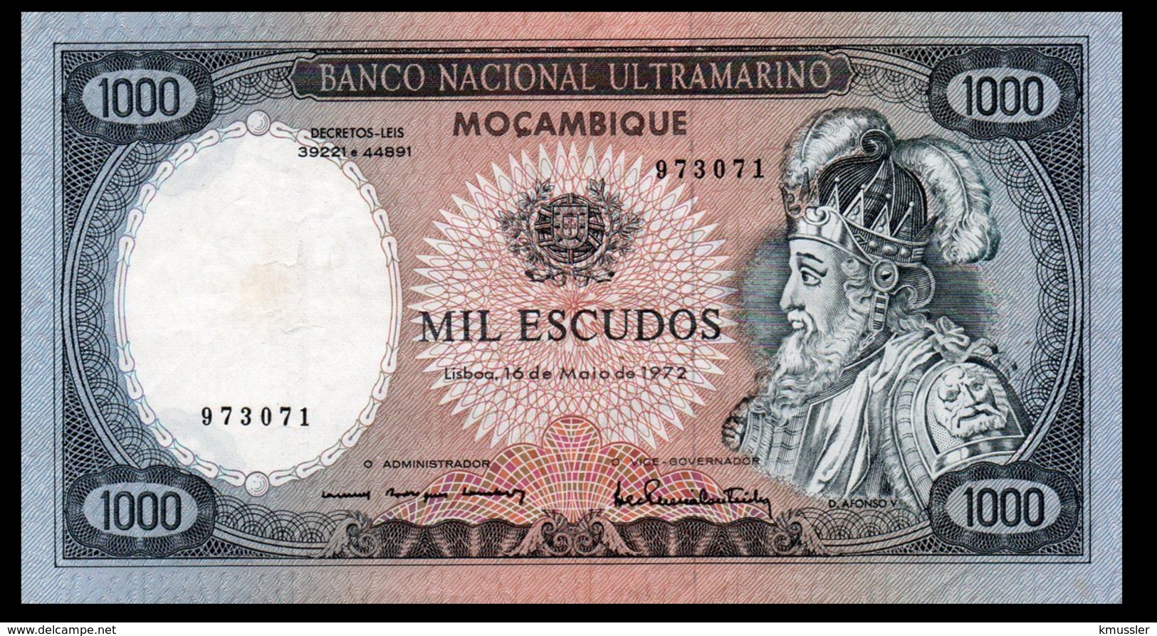 # # # Banknote Portugiesisch Mosambik 1.000 Escudos # # # - Mozambique