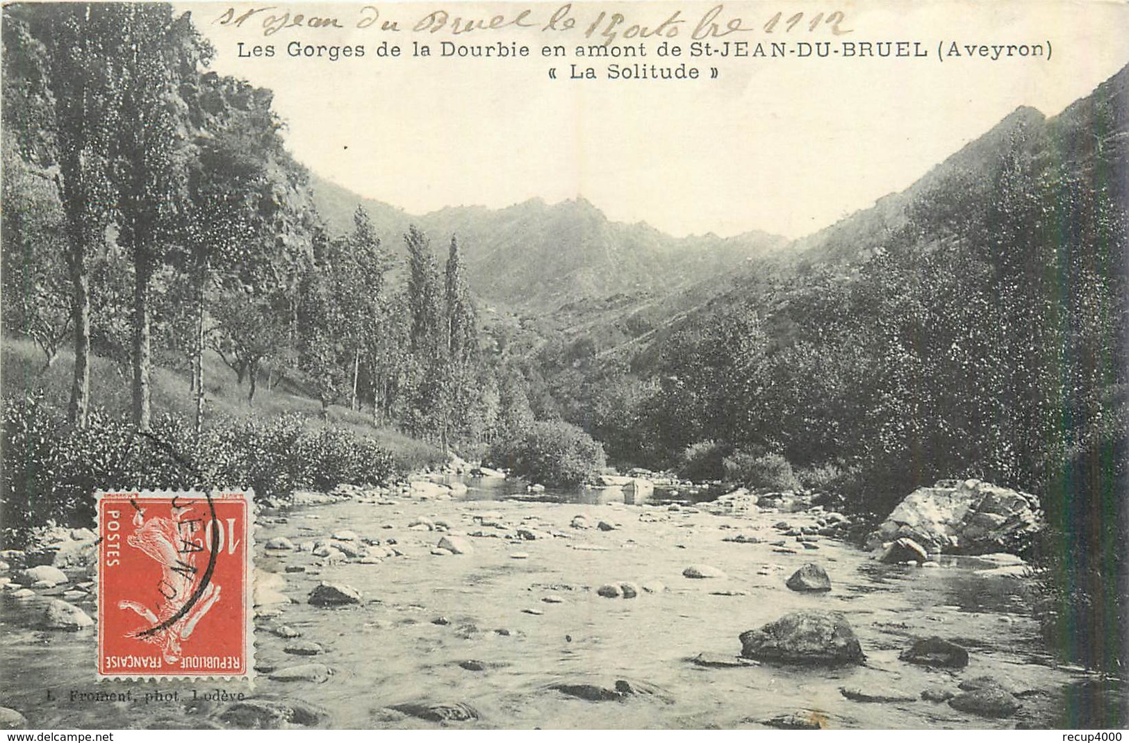 12  SAINT JEAN DE BRUEL  Les Gorges De La Dourbie En Amont La Solitude 2scans - Autres & Non Classés