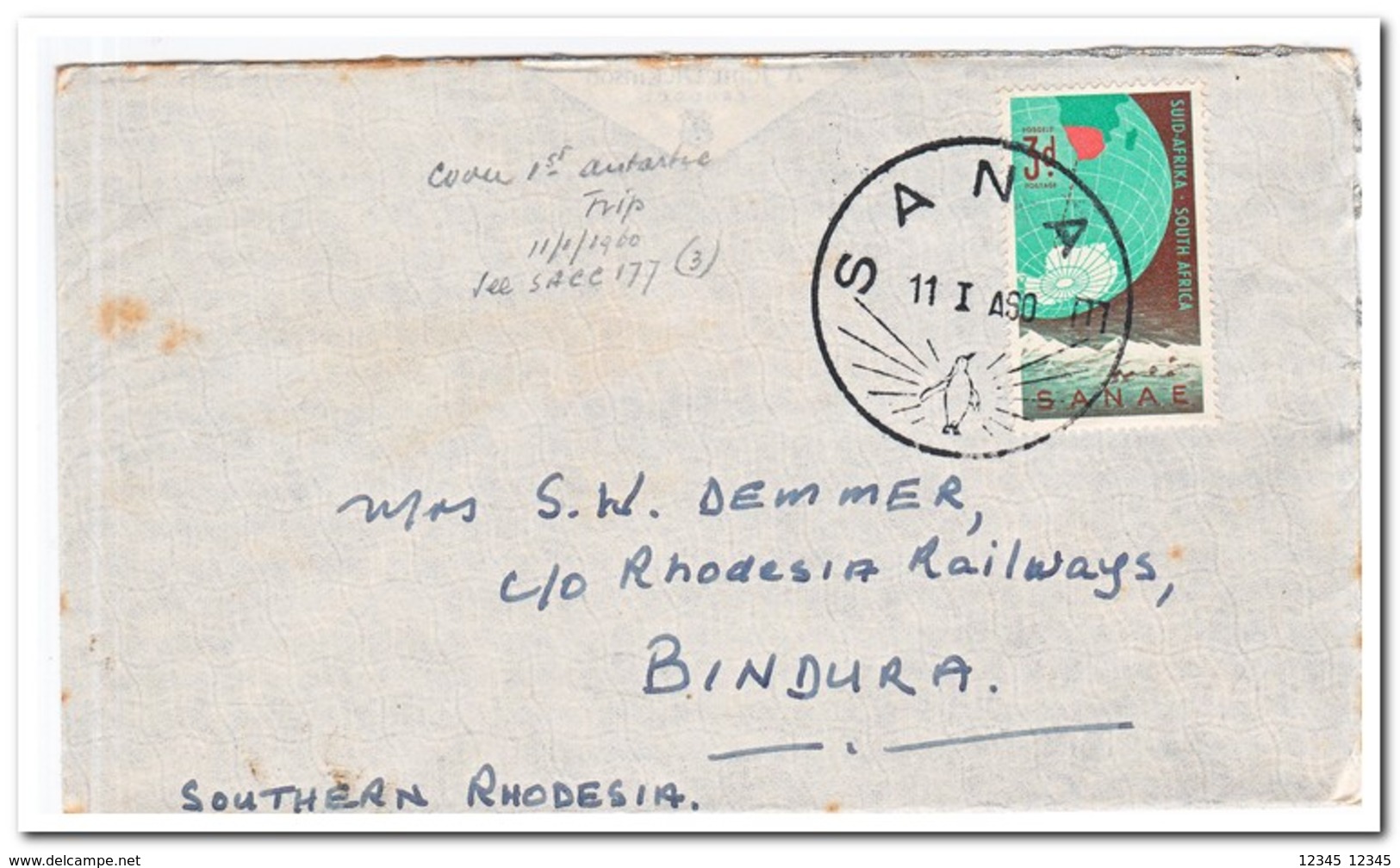 Zuid Afrika 1959, Letter To Southern Rhodesia - Brieven En Documenten