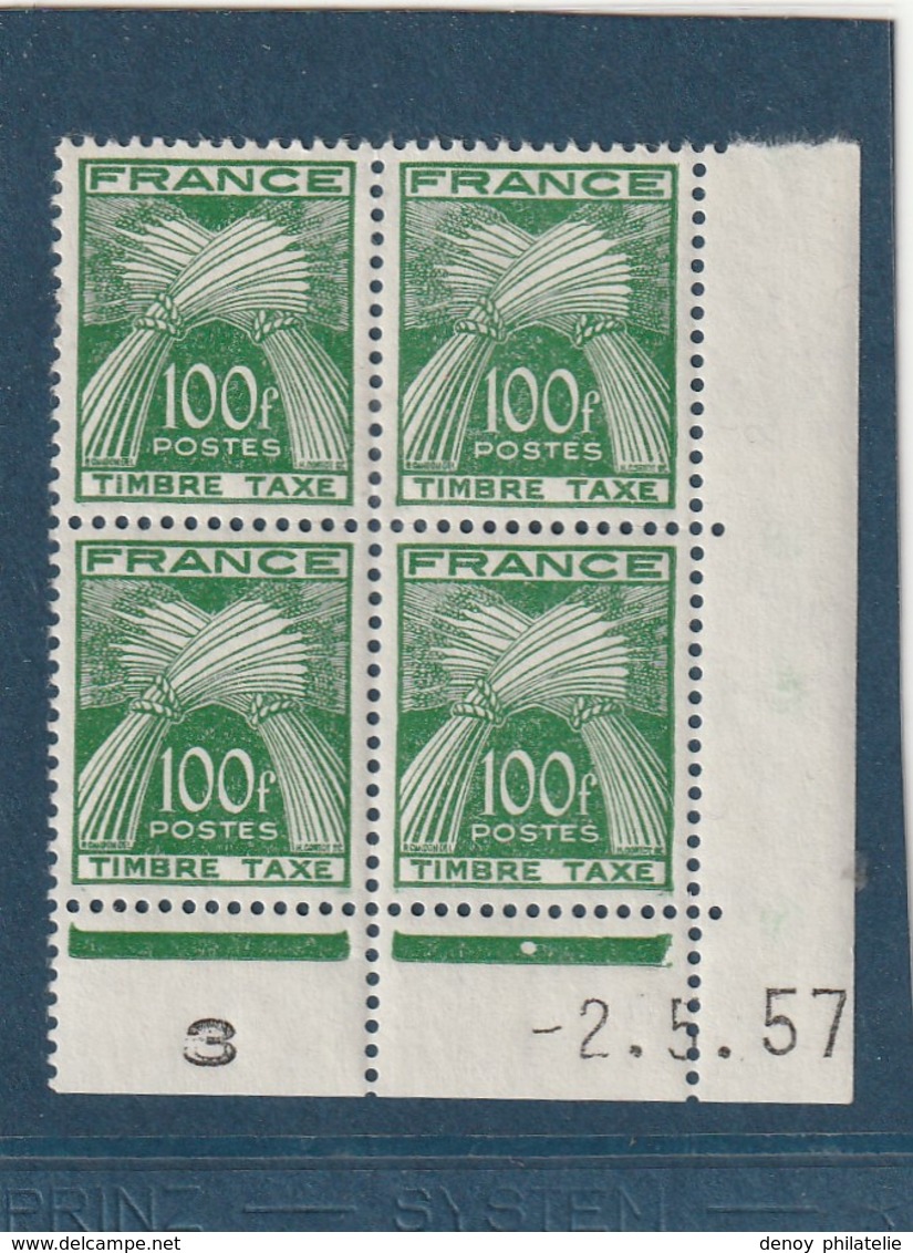 Coins Datés - N° 89 Sans Charniére ** Du 2 5 1957 , Une Légére Froissure - Postage Due