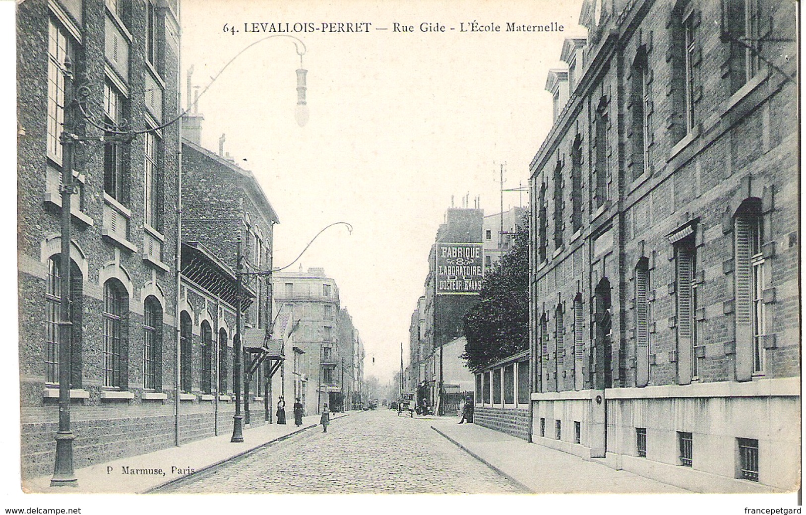 LEVALLOIS PERRET    Rue Gide    Ecole Maternelle -  Fabrique Laboratoire Docteur Evans - Levallois Perret