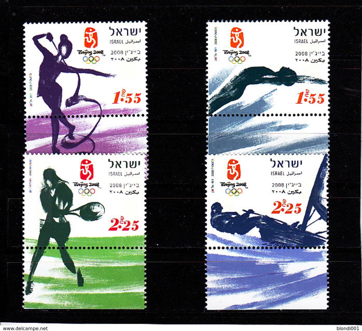 Olympics 2008 - Tennis - ISRAEL - Set MNH - Ete 2008: Pékin