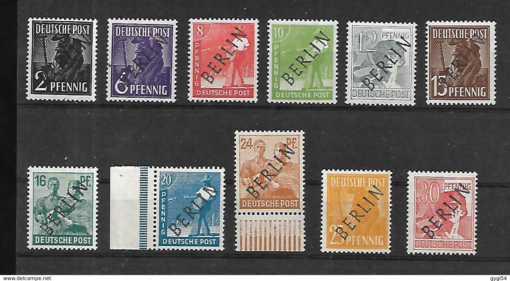 Allemagne Berlin  1948   Cat YT N°  1  à 11    N** MNH - Unused Stamps