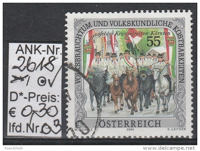 4.6.2006 - SM "Volksbrauchtum U. Volksk. Kostbarkeiten" - O Gestempelt  - Siehe Scan (2618o 01-04) - Gebraucht