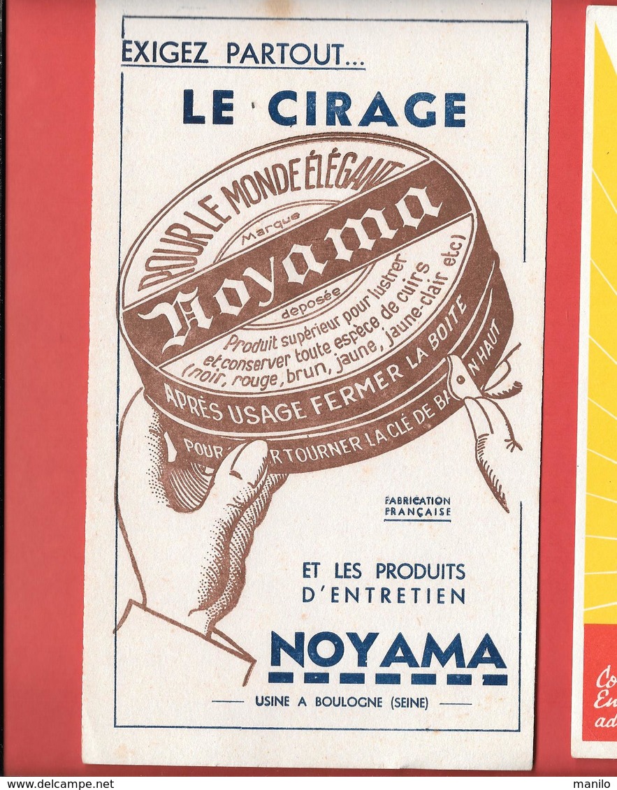 Buvard Ancien " NOYAMA " à BOULOGNE (SEINE)  Boîte à Clef - Impression BLEU Et MARRON - Shoes