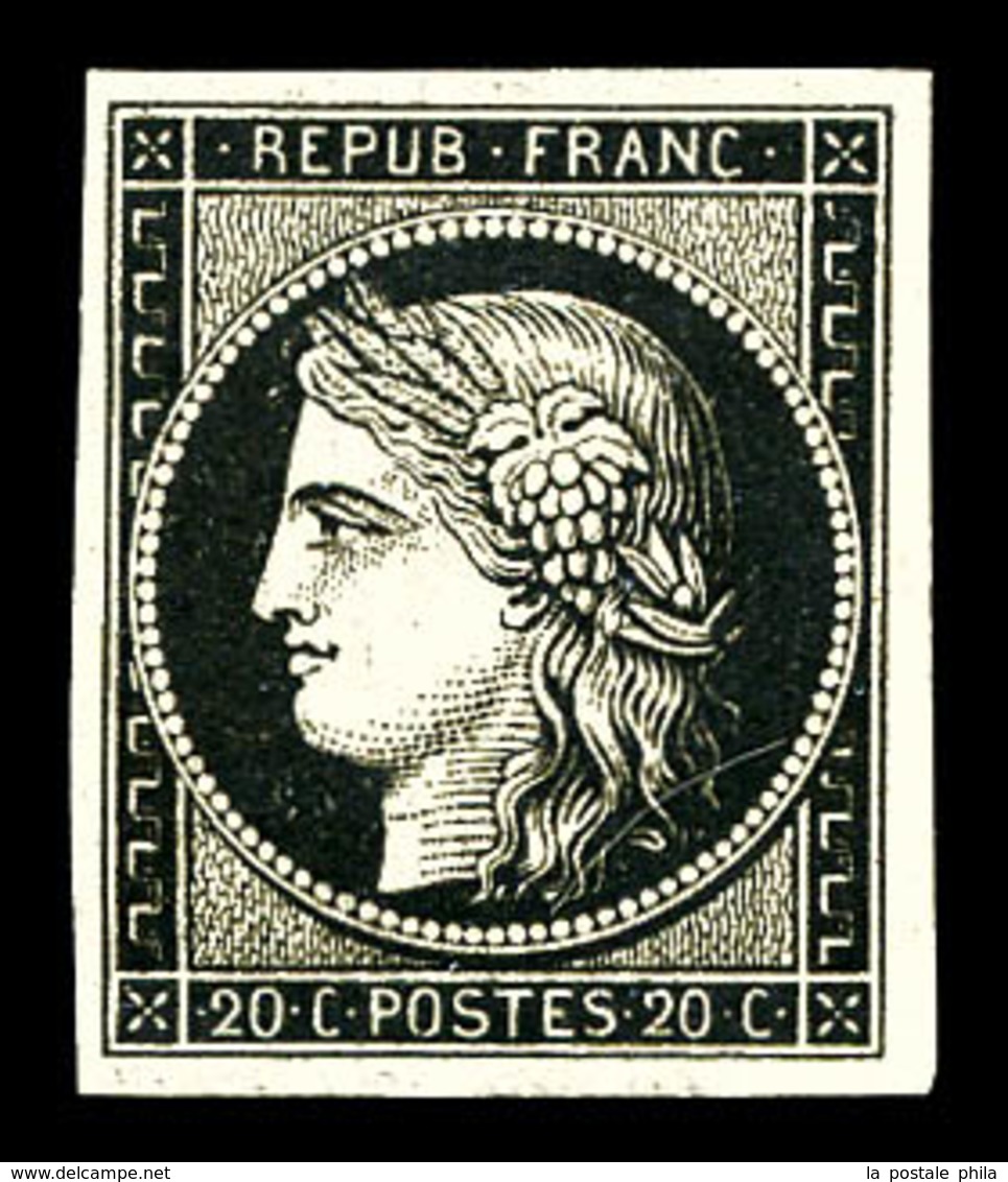 ** N°3, 20c Noir Sur Jaune, Fraîcheur Postale, SUP (signé Calves/certificat)  Qualité: ** - 1849-1850 Ceres