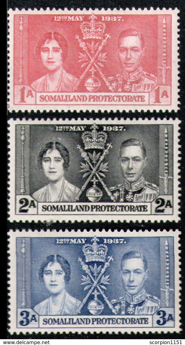 SOMALILAND 1937 - Set MLH* - Somaliland (Herrschaft ...-1959)