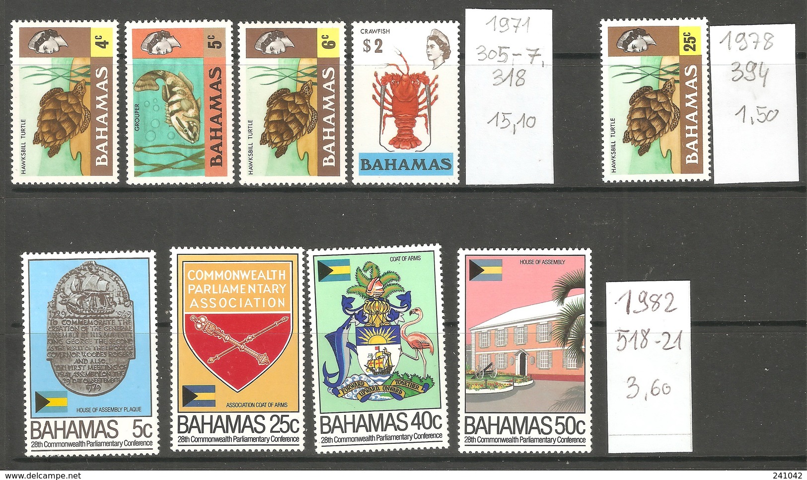 Bahamas, 1971-82, Lot Divers - Bahamas (1973-...)