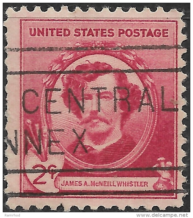 USA 1940 Famous Americans - Artists - 2c. James A. McNeill Whistler FU - Oblitérés