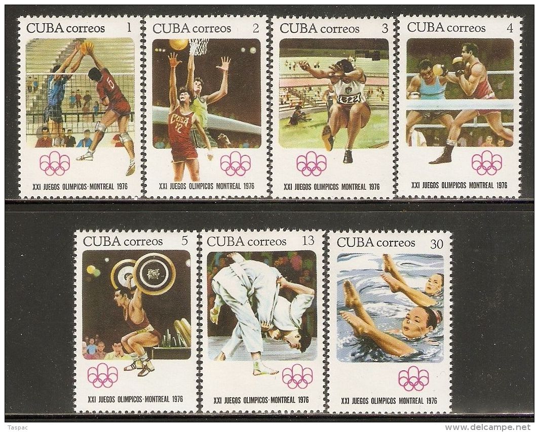 1976 Mi# 2135-2141 ** MNH - Summer Olympics, Montreal - Ete 1976: Montréal